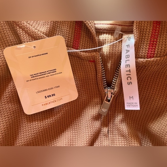 🔥NEW w/Tags🔥CUTEST Fabletics Zip-Up Waffle Hoodie Womens MED-Super Soft - Picture 8 of 9